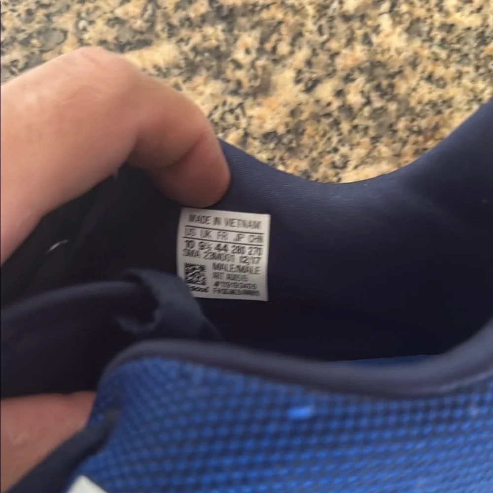 Adidas Blue and White Sneakers with Breathable Mesh